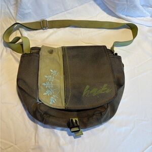 Haiku Crossbody Bag in Olive and Brown